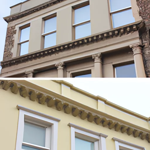 תמונות לפני ואחרי של בניין ששוחזר בהצלחה על ידי שמש טופ פרויקטים בע"מ.